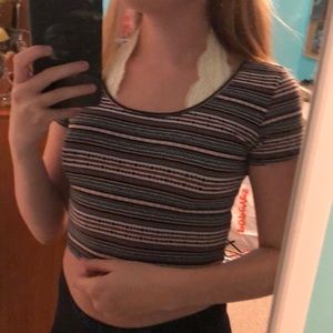 Multicolored Patterned Crop Top